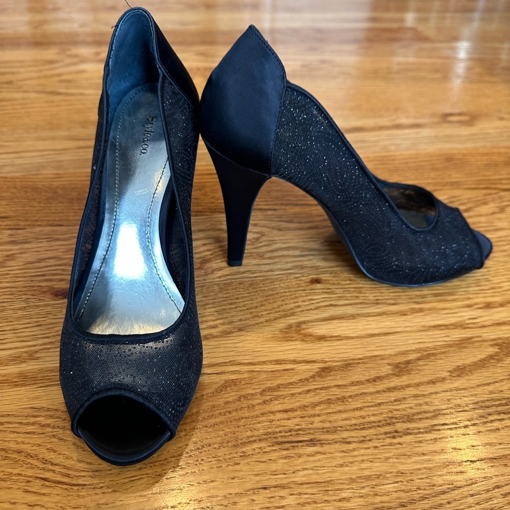 Style & Co Black Dressy Heels